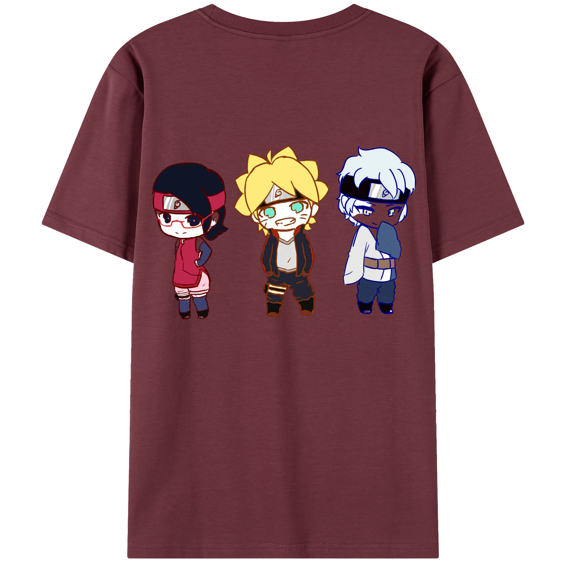 （画像用） NARUTO -ナルト- うずまき ボルト Uzumaki Boruto 綿100％半袖Tシャツ（背面プリント）